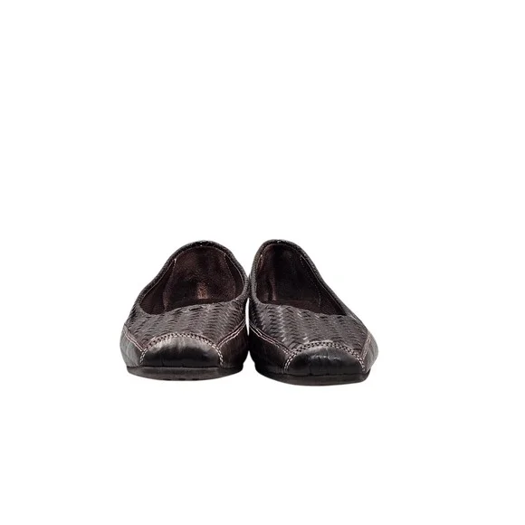 Sesto Meucci Women's Size 8 M EUC Oxblood Woven Leather Loafers Made in Italy